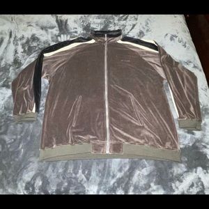 Bill blass mocha velvet track suit top